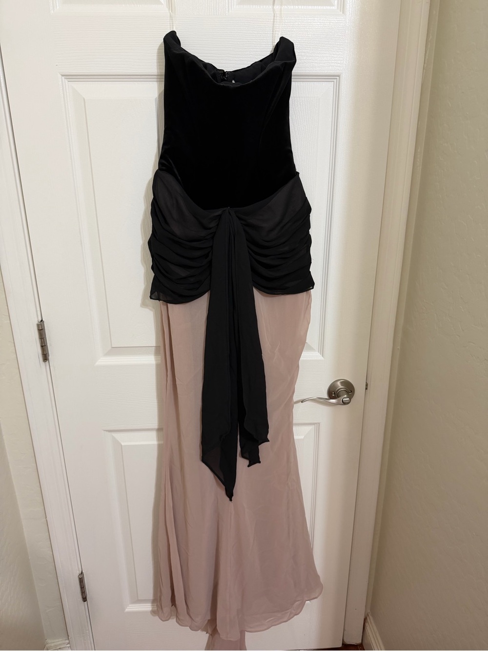 House of CB CLARA Black and Blush Chiffon Maxi Dress - Picture 6 of 7